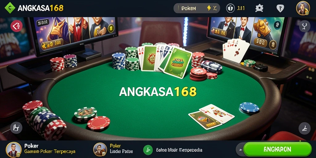 Tampilan antarmuka game Poker yang menarik dan interaktif.