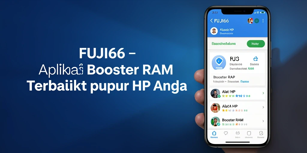 Tampilan antarmuka FUJI66 untuk fungsi Booster RAM yang intuitif dan mudah digunakan.